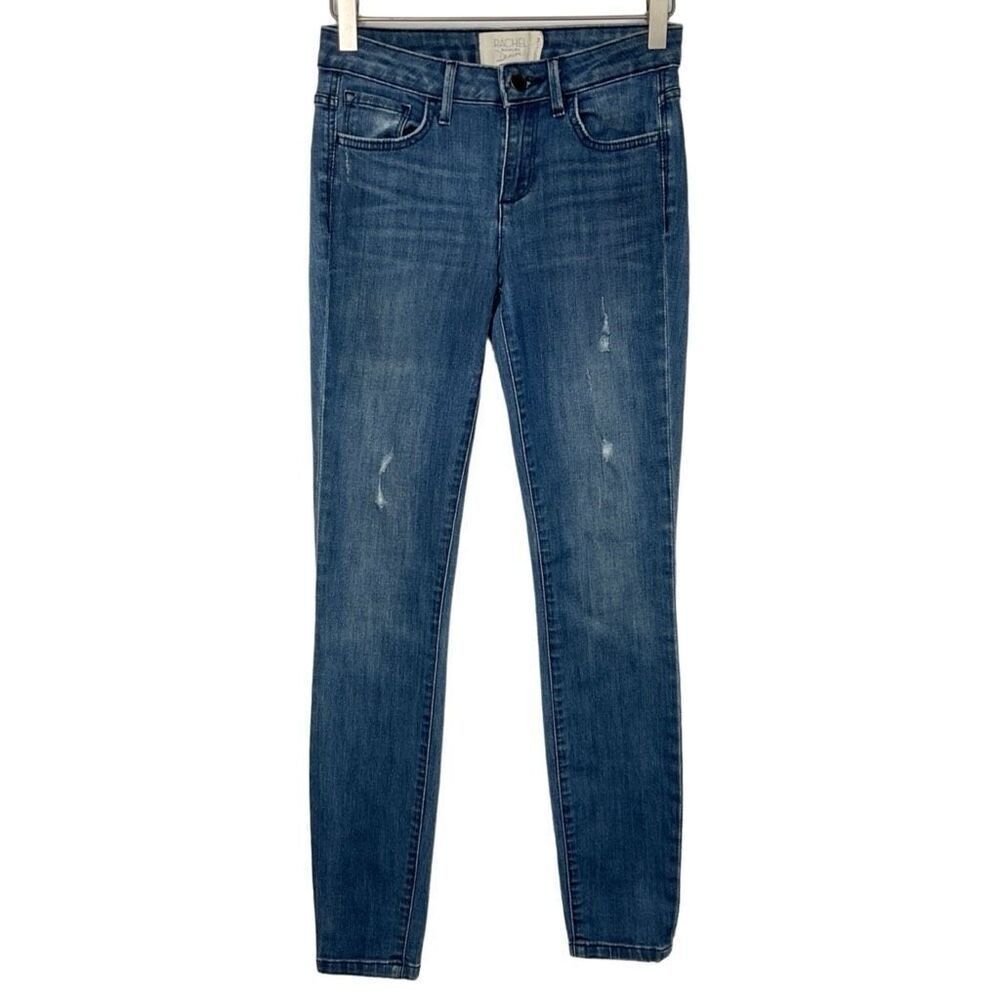 Rachel Roy Blue Distressed Icon Skinny Denim Jeans 26